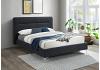 5ft King Size Fyn Dark Grey Charcoal Linen Fabric Upholstered Bed Frame 3